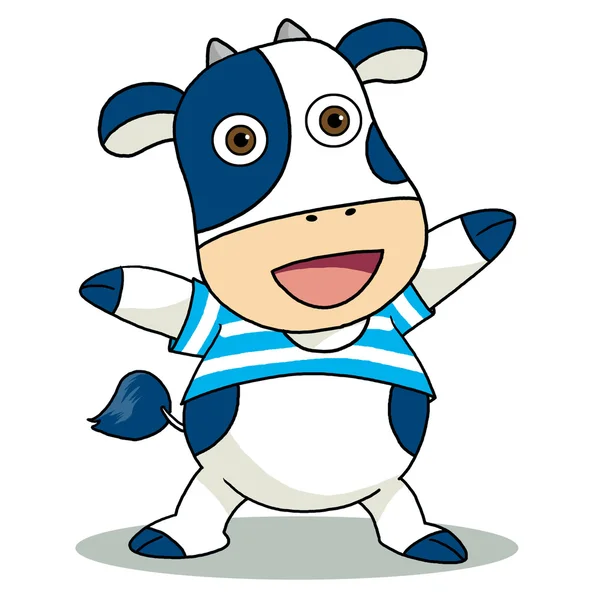 Значок синей коровы — стоковое фото