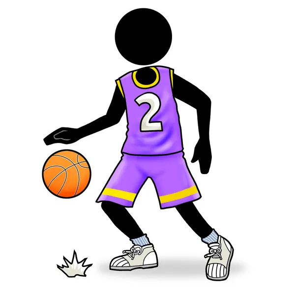 Basketbol Oyuncu Simgesi — Stok fotoğraf