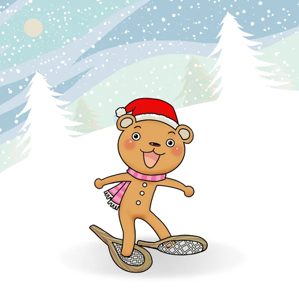 Пряничный медведь икона зимнего события . — стоковое фото