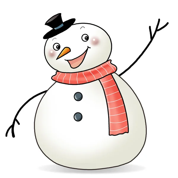 Mutlu kardan adam — Stok fotoğraf