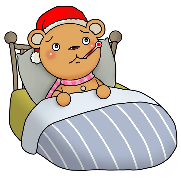 Gingerbread bear - sick — Stock Photo, Image