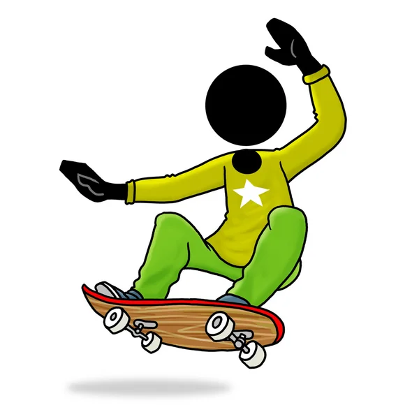 Skateboard player icon — Stock Photo, Image