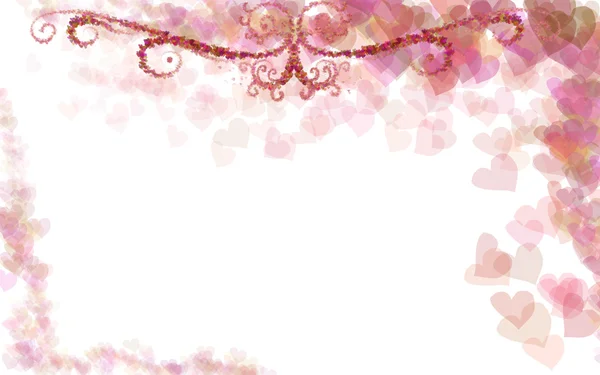 Schöner Hintergrund mit rosa Herzen — Stockfoto