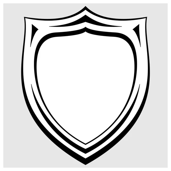 stock vector Vector black and white heraldic badge