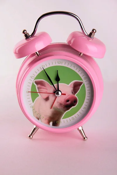 ピンク目覚まし時計 — ストック写真
