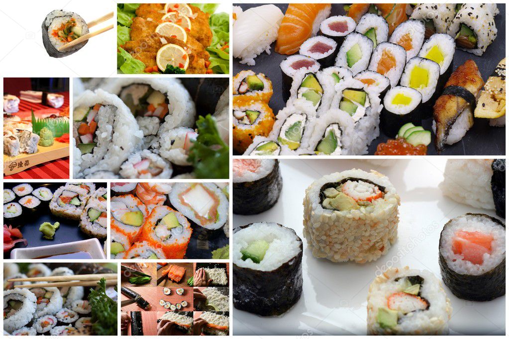 Japanese sushi collage — Stock Photo © Tanya_Bell #3849344