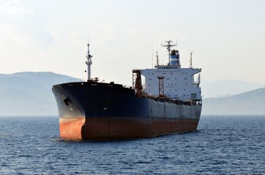 Massive cargo ship clipart