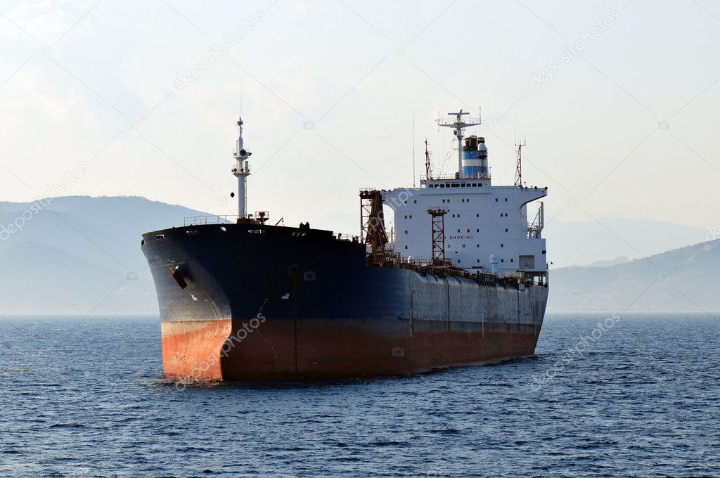 Massive cargo ship