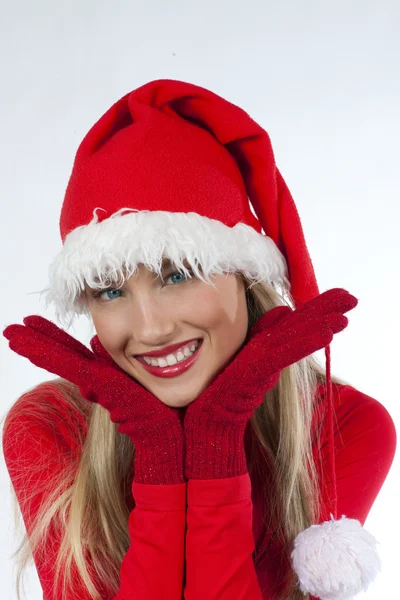 아름 다운 산타 클로스 소녀 — 스톡 사진