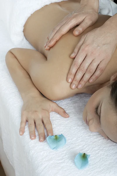 Back massage — Stock Photo, Image