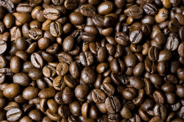 Fondo granos de café, primer plano — Foto de Stock