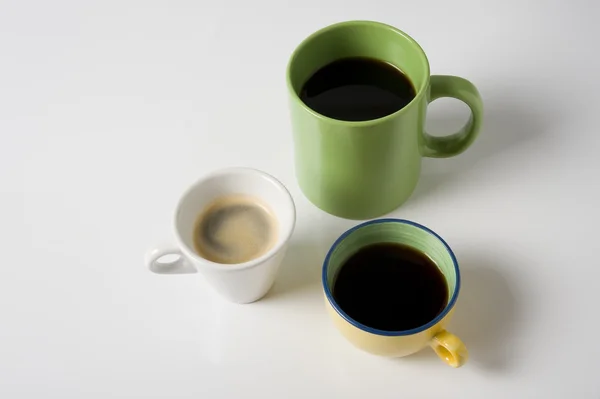 Drei Kaffeetassen — Stockfoto