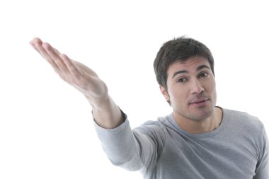 Man talking with hands clipart