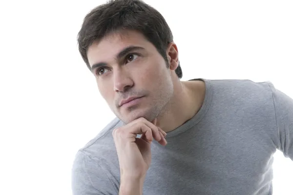 stock image Pensive young man