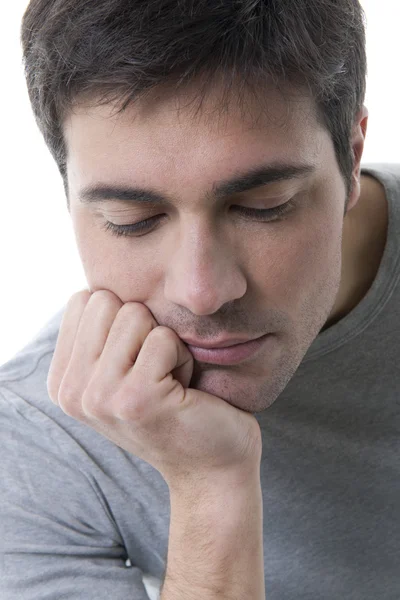 Pensive young man/depressed young man — Stock Photo, Image