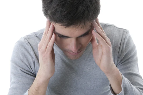 Mann hat Kopfschmerzen — Stockfoto