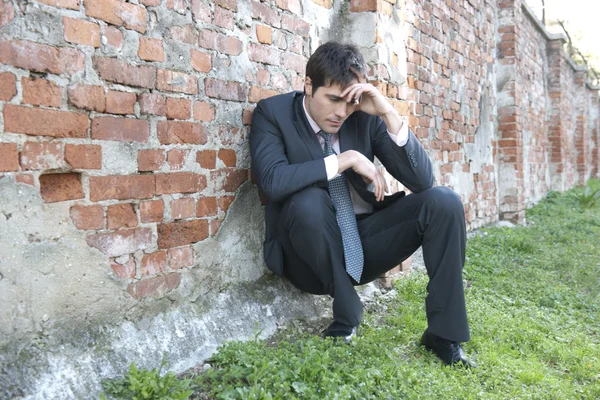 Depressed business man — Stock Photo, Image