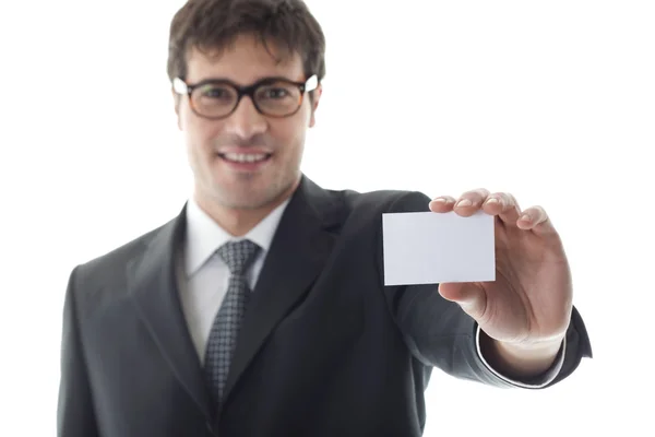stock image Businessman with blank businesscard