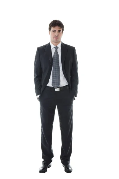 Serious Businessman with his hands in pockets — Stock Photo, Image
