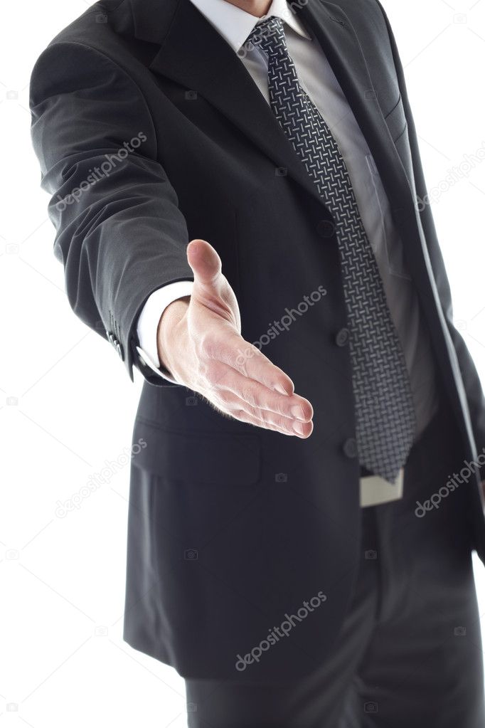 Businessman offering for handshake