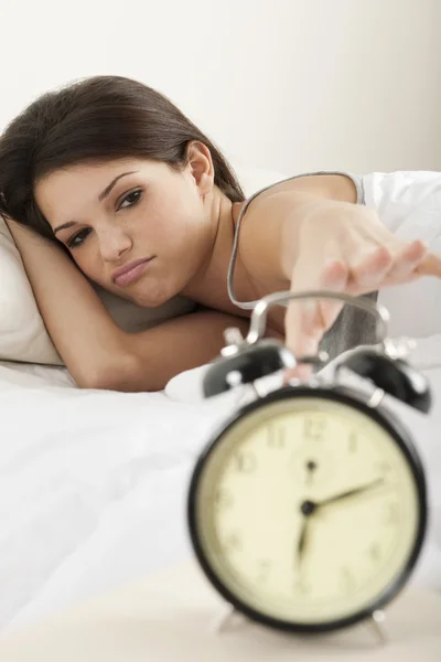 Stock image Young woman waking up