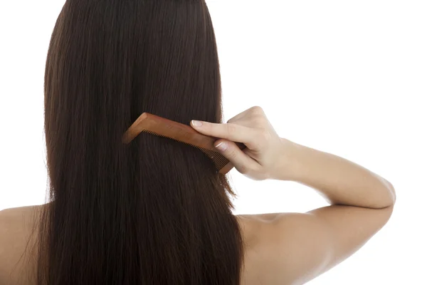 Combing Hair — Stock Photo, Image