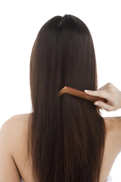 Combing Hair — Stock Photo, Image