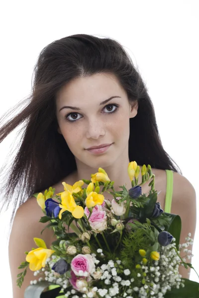 Piękno z bukiet kwiatów — Zdjęcie stockowe