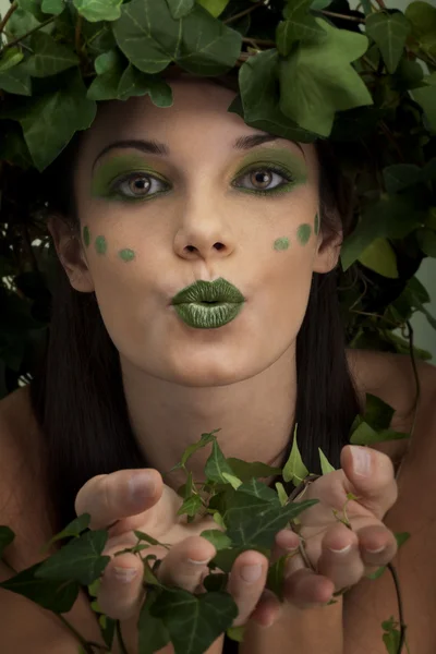 stock image Mother nature holding something