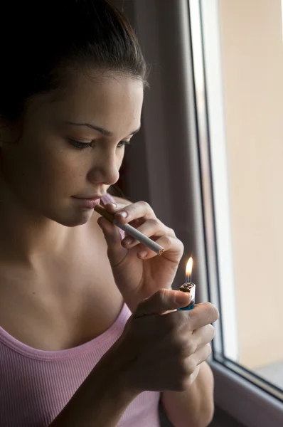 stock image Teens and smoke