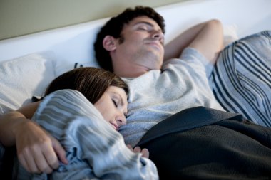 Couple sleeping clipart