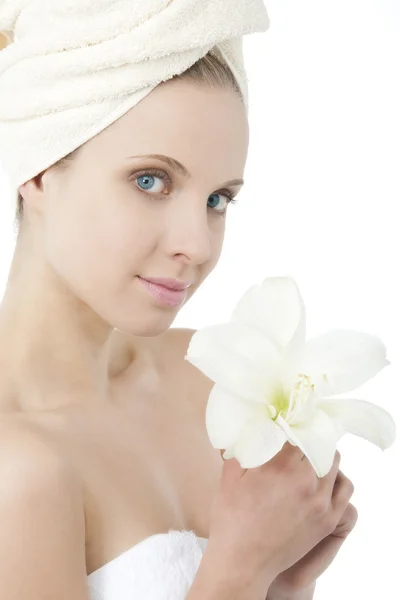 Beauty wrapped in towel — Stock Photo, Image