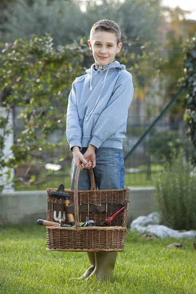 Lilla trädgårdsmästaren — Stockfoto