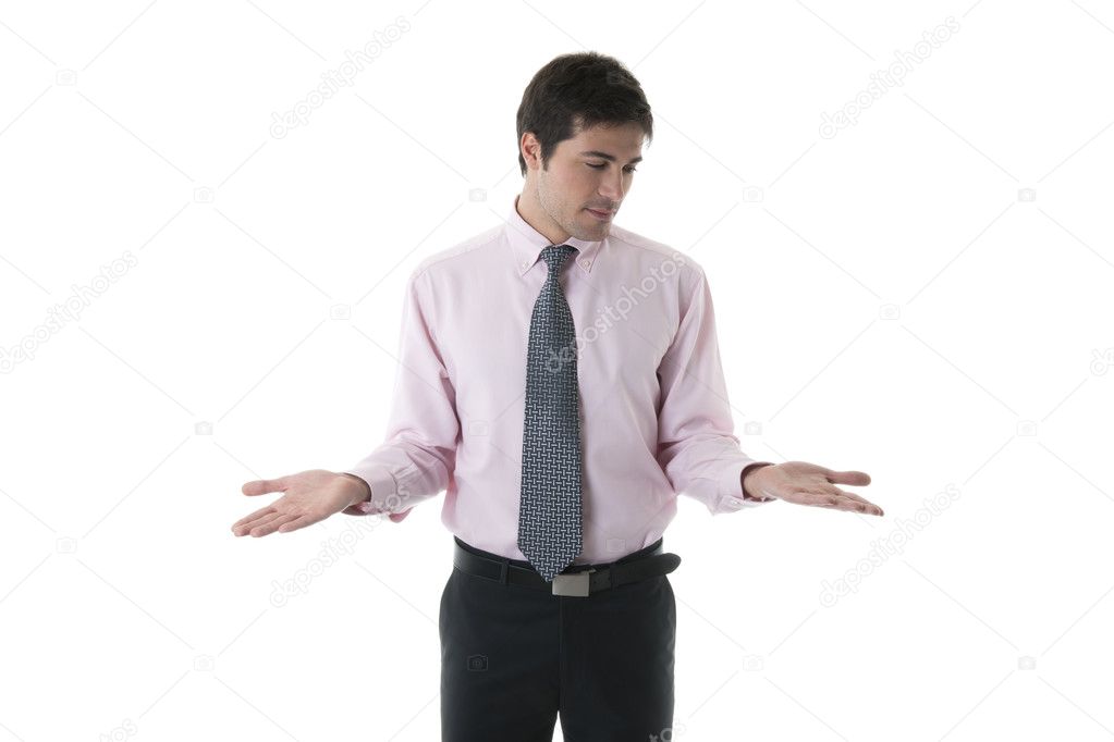 Businessman With Palms Up