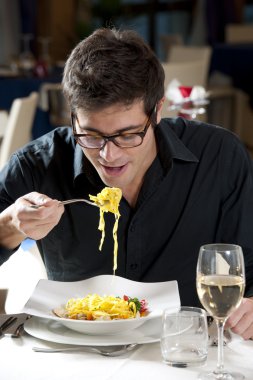 Man At The Restaurant clipart