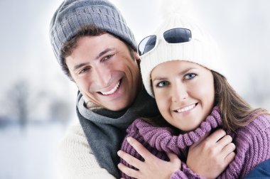 Winter Couple clipart