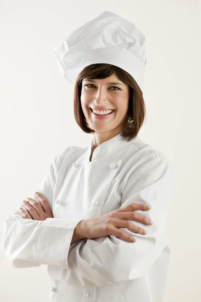 Kendine güvenen Bayan aşçı — Stok fotoğraf