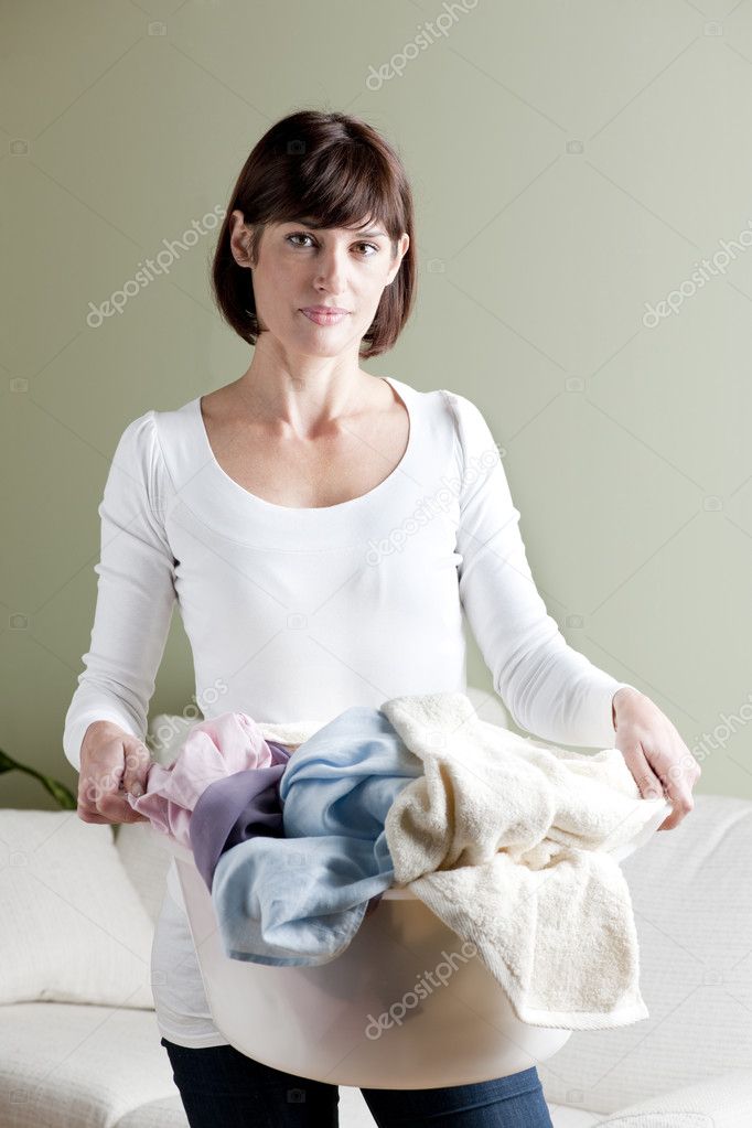 Woman Doing The Laundry