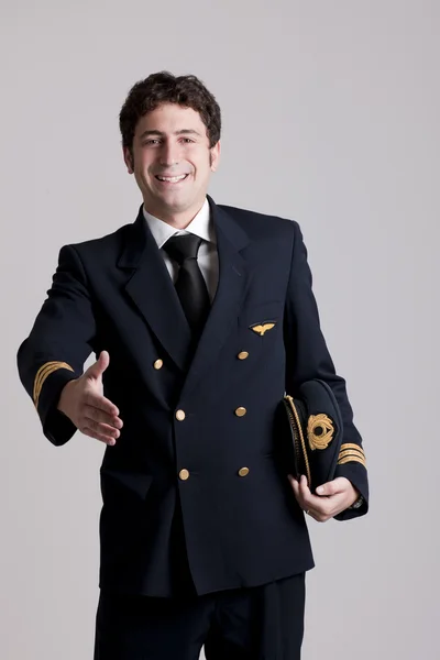 Πιλότος/καπετάνιου αεροπορικής εταιρείας — Φωτογραφία Αρχείου