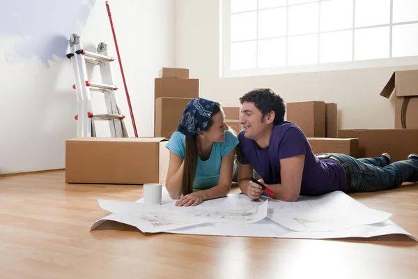 Moving Day, Projecting the New Home — Stock Photo, Image