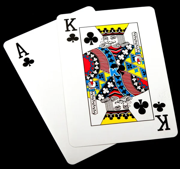 Ace king, klubbar — Stockfoto