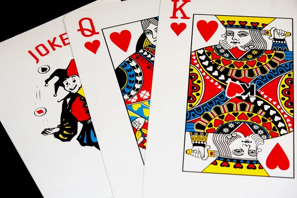 King, queen, joker — Stock Photo, Image