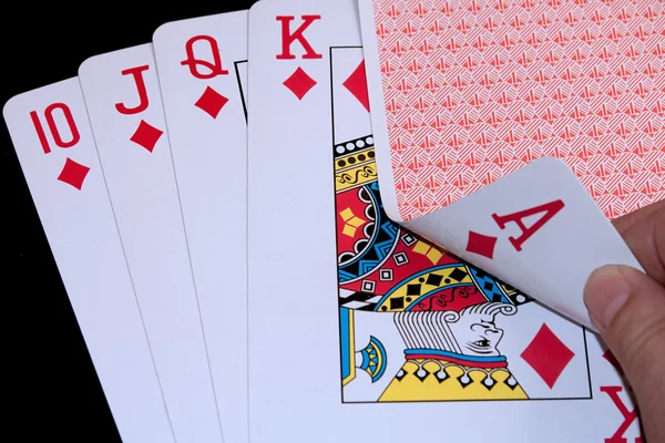 Royal Flush poker hand — Stock Photo, Image
