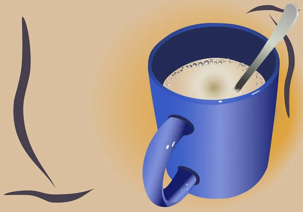 Tasse de cappuccino — Image vectorielle