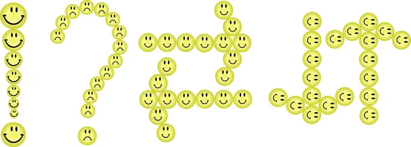 Jeu de caractères de sourires — Image vectorielle