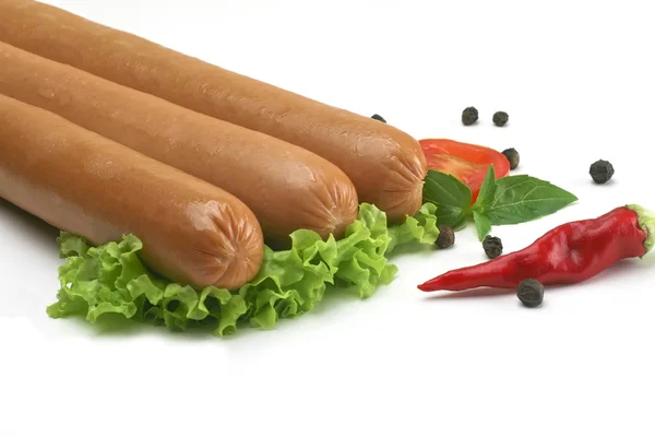 Frankfurter, worst voor hotdog — Stockfoto