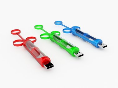 Şırınga-usb ( bilgisayar anti-virüs kavramı )