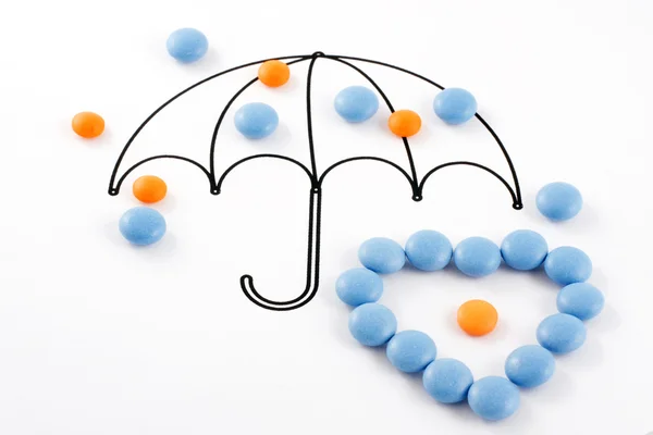 Parapluie et pilules — Photo