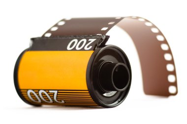 Canister of 35mm film clipart