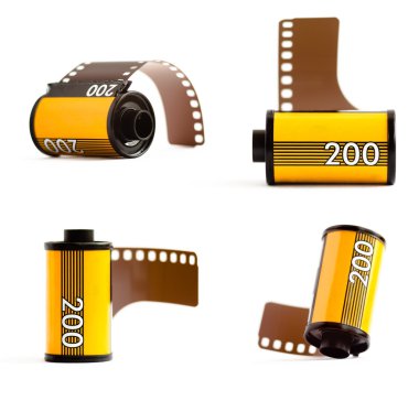 Canisters of 35mm film clipart